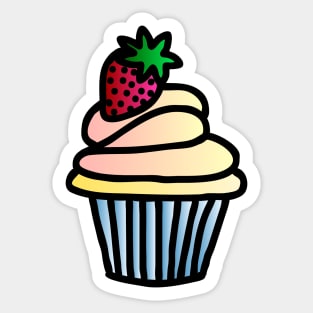 Fluffy Cupcake Sticker